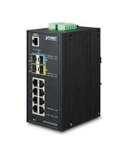 Коммутатор Planet IP30 Industrial L2+/L4 (IGS-5225-8T2S2X) 8-Port 1000T + 2-port 100/1000X SFP + 2-port 10G SFP+ Full Managed Switch управляемый