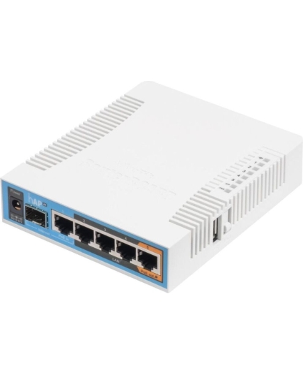 MikroTik RouterBOARD RB962UiGS-5HacT2HnT (hAP ac), Dual-Band Wi-Fi Роутер, 2.4/5GHz, 802.11a/b/g/n/ac, MIMO 3x3, 5xGLAN, 1xSFP, CPU Atheros QCA9558 720 MHz