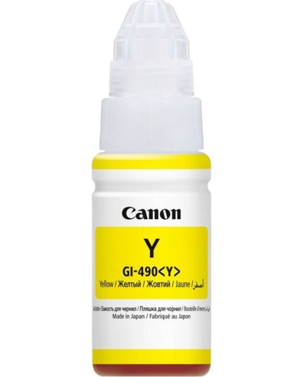 Чернила Canon GI-490 Y для Pixma G1400/G2400/G3400, Yellow, 70 мл., (0666C001)