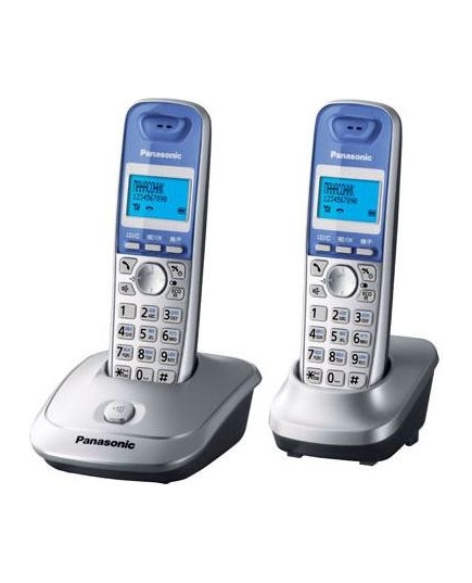 Радиотелефон Dect Panasonic KX-TG2512RU1 серый металлик (труб. 2шт)