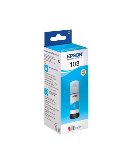 EPSON 103C C13T00S24A с голубыми чернилами для L3210, L3216, L3256, 65 мл.(cons ink)