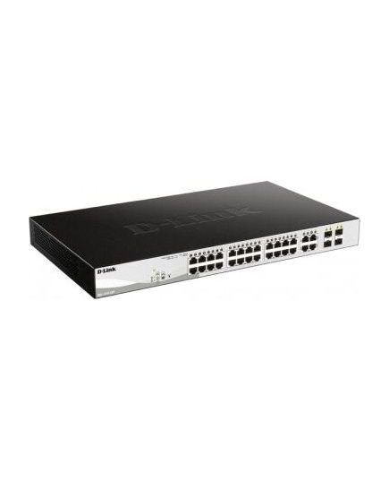 D-Link DGS-1210-28P/F1A Настраиваемый коммутатор WebSmart с 24 портами 10/100/1000Base-T с поддержкой PoE и 4 портами 1000Base-X SFP