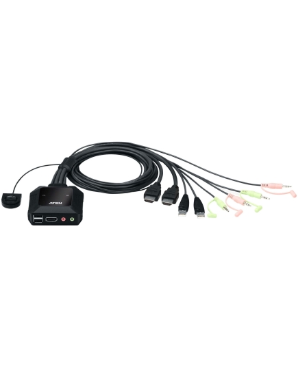 KVM-переключатель Aten CS22H-AT 2-Port USB 4K HDMI Cable KVM Switch