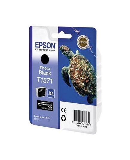 Картридж струйный Epson T1571 C13T15714010 фото черный (25.9мл) для Epson St Ph R3000