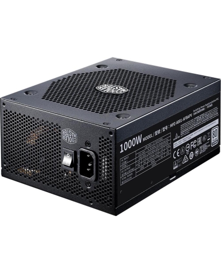 Блок питания Cooler Master V1000 Power Supply, MPZ-A001-AFBAPV-EU 1000W, ATX, 135mm, 12xSATA, 8xPCI-E(6+2), APFC, 80+ Platinum