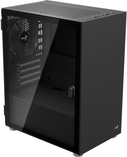 Корпус Aerocool Cs-111 Black (CS-111-G-BK-v1) (mATX, 0.5mm, стекло, USB3.0 x1, USB2.0 x2, 1x 12cm Black Fan)