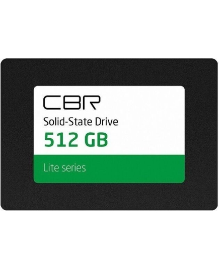 SSD CBR SSD-512GB-2.5-LT22, серия Lite, 512 GB, 2.5", SATA III 6 Gbit/s, SM2259XT, 3D TLC NAND, R/W speed up to 550/520 M