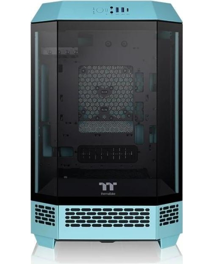 Корпус Thermaltake The Tower 300 Turquoise (CA-1Y4-00SBWN-00) голубой без БП miniITX 7x120mm 5x140mm 2xUSB3.0 audio bott PSU