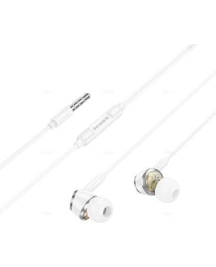 Наушники BOROFONE BM90 Miller universal earphones with microphone (белый)