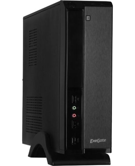 Корпус Exegate EX268690RUS Корпус MiniITX Exegate MI-207 Black, miniITX/mATX, M400, 80mm, 2xUSB, Audio