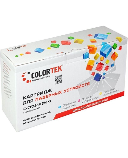 Картридж лазерный Colortek CT-CF226X (26X/CF226X), черный, 9000 страниц, совместимый для LaserJet Pro M402/M426