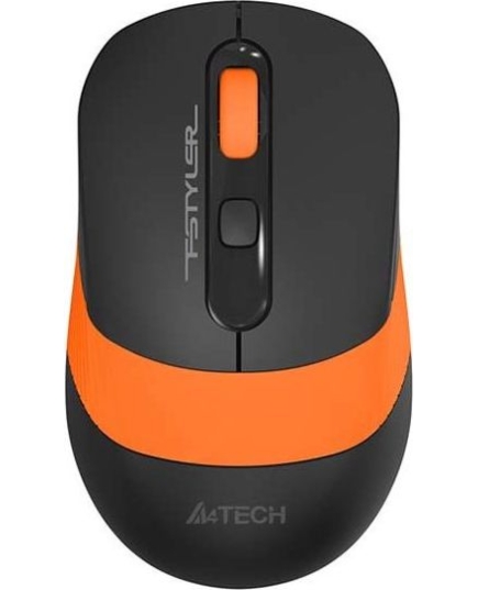 Мышь A4Tech Fstyler FG10 черный/оранжевый оптическая (2000dpi) беспроводная USB (4but) FG10 ORANGE