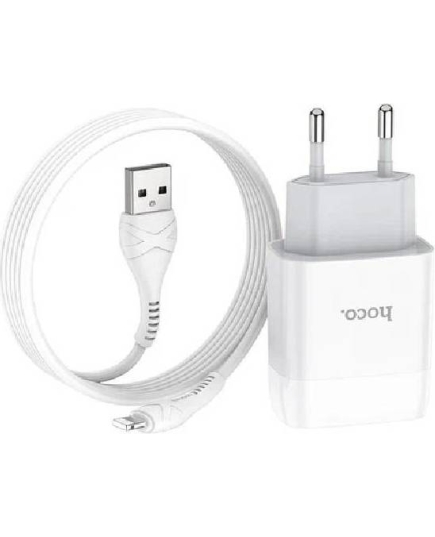 СЗУ Hoco C72A 1USB 2.4A для Lightning 8-pin 1м (White)