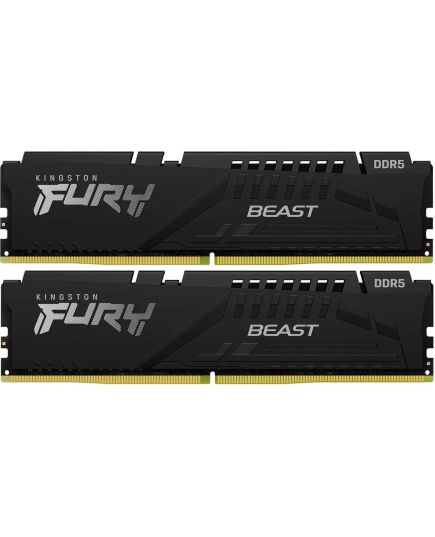 ОЗУ Kingston Fury Beast Black EXPO CL32 (Kit of 2) (KF564C32BBEK2-32) DDR 5 DIMM 32Gb PC51200, 64000Mhz, (retail)