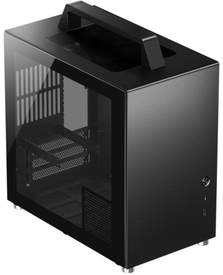 Корпус Jonsbo T8 Plus Black без БП, боковые панели из закаленного стекла, mini-ITX, черный