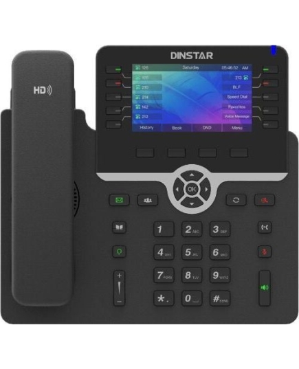 Телефон IP Dinstar C66GP черный