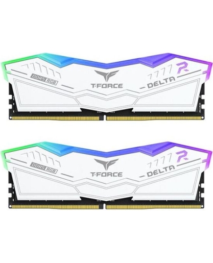 ОЗУ TEAMGROUP T-Force Delta RGB 32GB (FF4D532G6000HC28ADC01) (2x16GB) DDR5 6000MHz CL28 (28-36-36-76) 1.40V / White