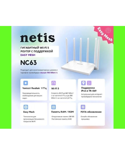 Роутер NETIS NC63 беспроводной