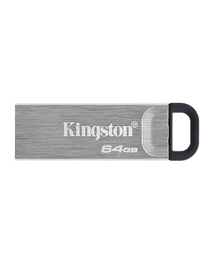 Флеш Диск Kingston 64GB DataTraveler Kyson DTKN/64GB USB3.2 серебристый/черный