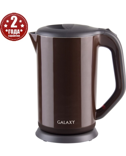 Чайник электрический с двойными стенками GALAXY GL0318 (коричневый) ( 2000 Вт, 1,7 л)