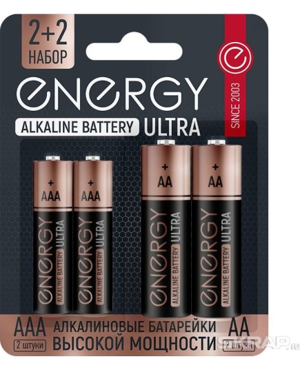 Батарейка алкалиновая Energy Ultra LR6+LR03/4B (АА+ААА) 104981-SK