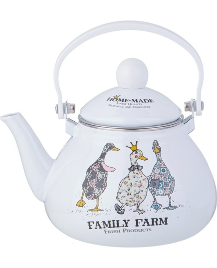 ЧАЙНИК AGNESS ЭМАЛИРОВАННЫЙ СЕРИЯ FAMILY FARM, 1,3 Л. 934-625