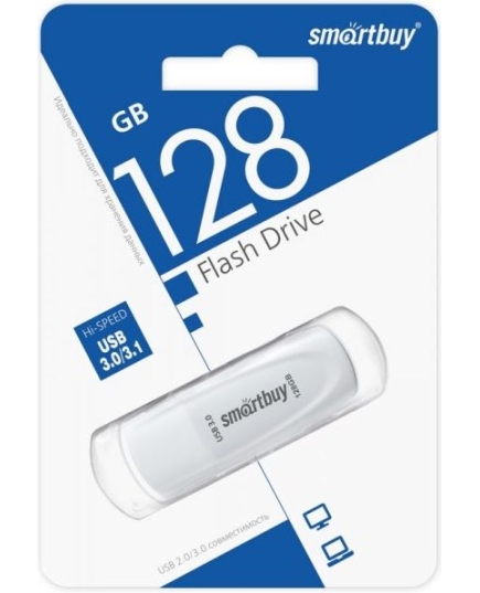 Флеш-накопитель SmartBuy 128GB Clue White