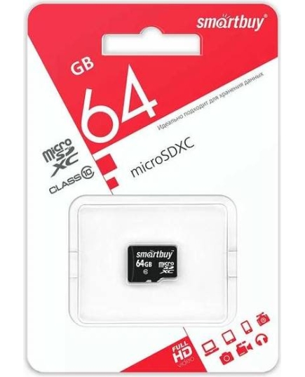 Карта памяти Smartbuy micro SDXC 64 Gb Class 10 (без адаптера) LE