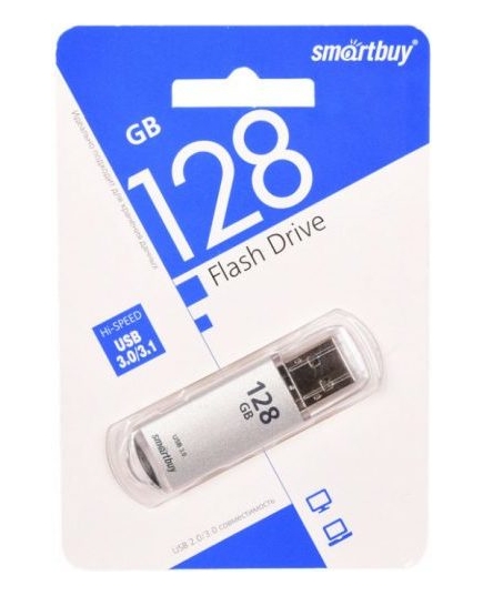 USB-накопитель SmartBuy 128GB V-Cut Silver