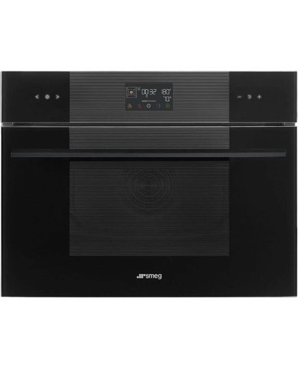 Духовой шкаф SMEG SO4102S3B3 Linea 45см, с паром, паровая очистка, 12 программ, 41л, черный