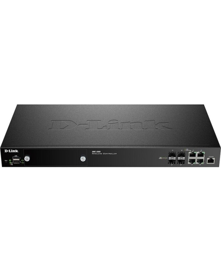 Коммутатор D-Link DWC-2000/A2A, with 4 ports 100/1000Base-T/combo-SFP, manage up to 64/256 Unified APs. 4x 10/100/1000 BASE-T GE/SFP