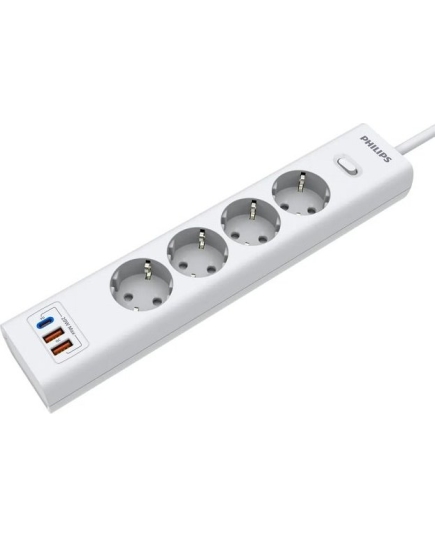 Сетевой фильтр USB 20W Philips 4*3m White (CHP4346WB/51)