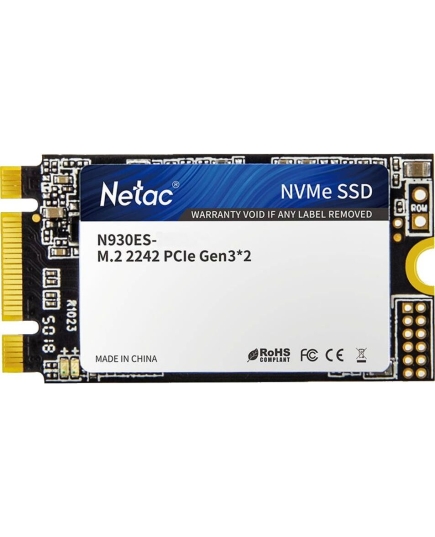 SSD Netac 1.0Tb N930ES Series (NT01N930ES-001T-E2X)l PCI-E 3.1 x2, up to 1650/1500MBs, 3D TLC, NVMe 1.3, 22х42mm