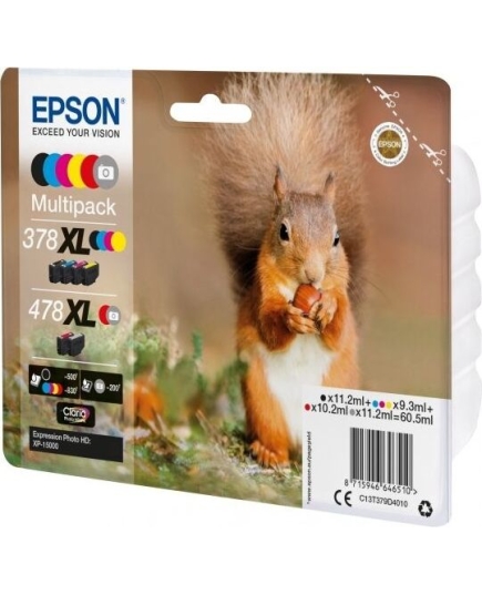 Набор картриджей Epson C13T379D4020 Multipack 6-colours 478XL Claria Photo HD Ink