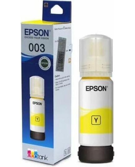 Чернила Epson 003 C13T00V498 65 мл, желтый, оригинальные для Epson L3100, L3101, L3110, L3150, L3151, L3156, L3160, L3260, L3266, L5190, L5290