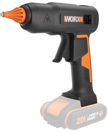 Клеевой пистолет аккумуляторный WORX WX045.9 без АКБ и ЗУ 20В