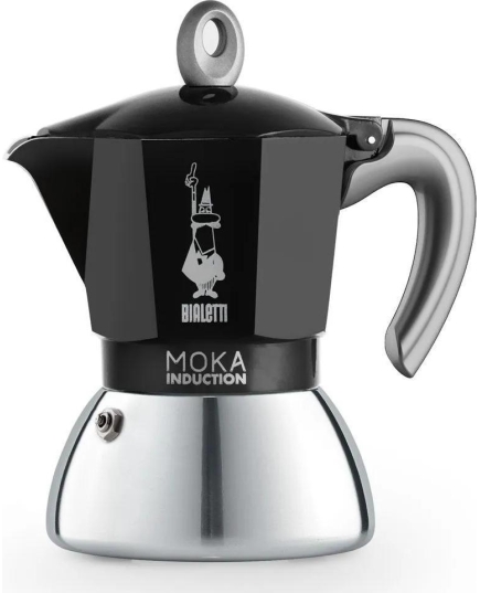 Гейзерная кофеварка Bialetti New Moka Induction 6934 черная