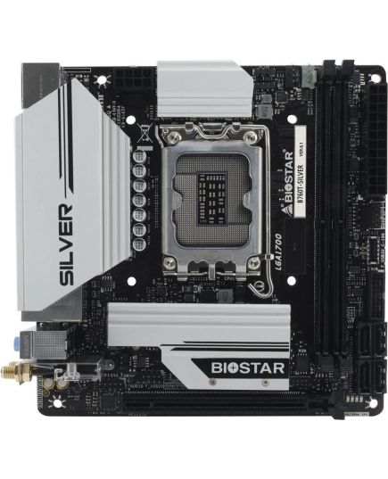 Материнская плата Biostar B760T-Silver, LGA 1700, Intel B760, mini-ITX, Ret