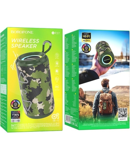 Колонка Bluetooth 5.3 2*5W 1500mAh Borofone BR37 Noble (Camouflage Green)