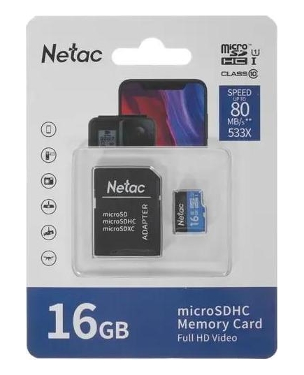 карта памяти NETAC P500 Standard 16GB (NT02P500STN-016G-S)