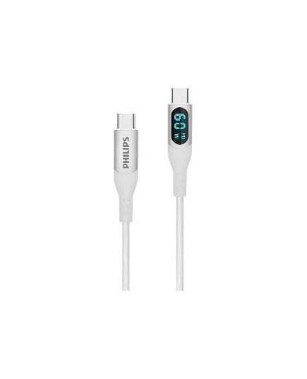 Кабель Type-C Philips 60W 1.2m (DLC9060W/74) White