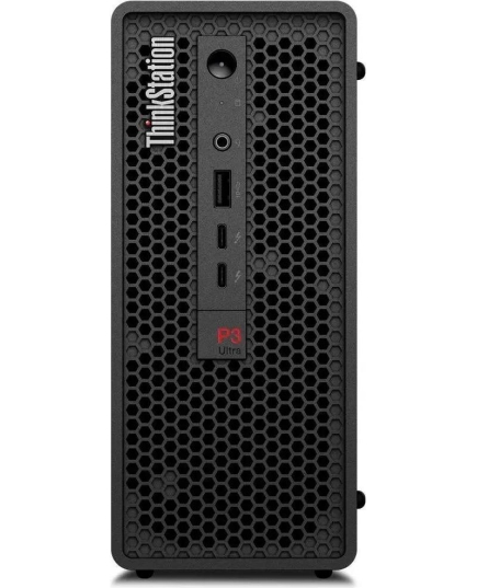 Неттоп Lenovo ThinkStation P3 Ultra (30HBS64B00) Intel Core i7 13700, DDR5 16ГБ, 512ГБ(SSD), NVIDIA T1000 - 8 ГБ, CR, Windows 11 Professional, черный