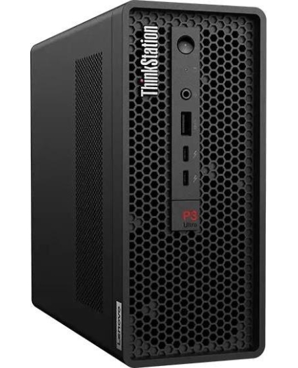 Неттоп Lenovo ThinkStation P3 Ultra (30HBS64000) Intel Core i7 13700, DDR5 16ГБ, 512ГБ(SSD), NVIDIA T400 - 4 ГБ, CR, Windows 11 Professional, черный