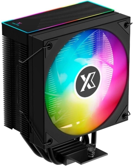 Кулер XASTRA AR400 ARGB BK LGA1851/1700/1200/115X/AM5/AM4 (TDP 220W, 4 тепл.трубки, PWM Fan ARGB 120mm , top cover with ARGB led, black h