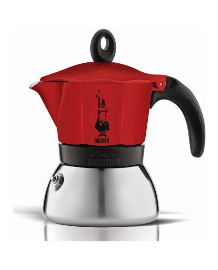 Кофеварка Bialetti Moka Induction 0.27л нерж.сталь красный (6946)