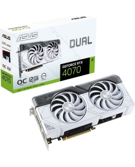 Видеокарта Asus RTX4070 12GB WHITE DUAL (90YV0IZ4-M0NA00)