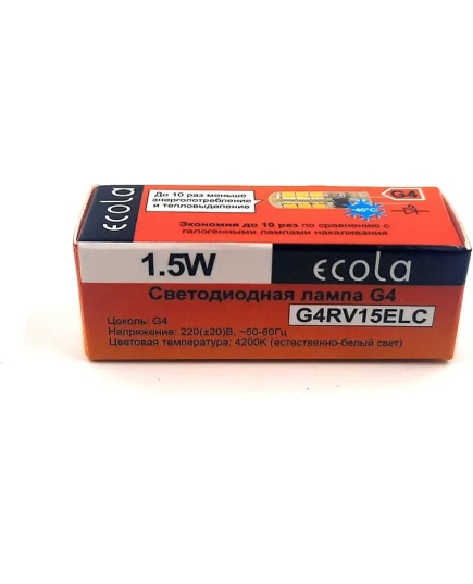 Лампа светодиодная ECOLA G4 1,5W Corn Micro 220V 4200K 320° 35x10 (100/1000)