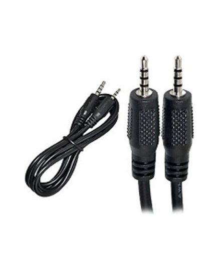 Кабель DeTech AUX 3.5mm pin 4 pole M/M 1m