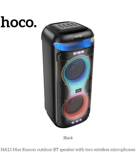 Портативная колонка HOCO HA13 Max Ramon outdoor BT speaker с двумя микрофонами (черный)