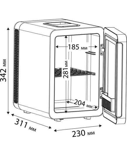 Мини-холодильник для косметики ZUGEL ZCR10